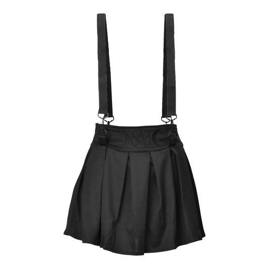 Detachable Suspender Mini Pleated Skirt