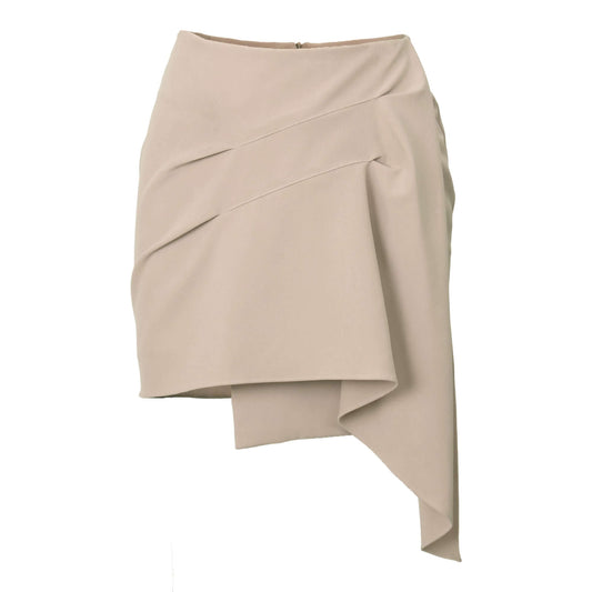 Diagnal Line Tulip Asymmetric Skirt