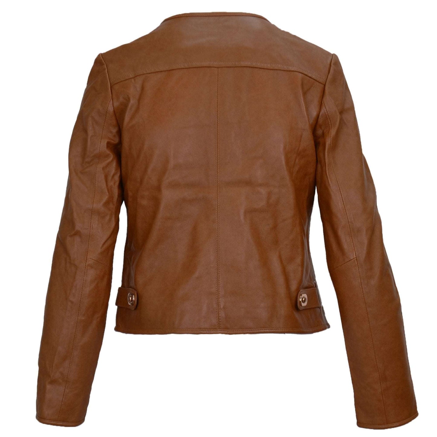 Gold Buckle Soft Leather Jacket