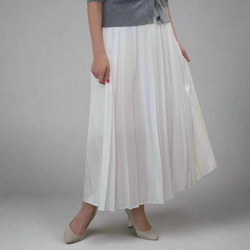 Waist Pleated Maxi Skirt