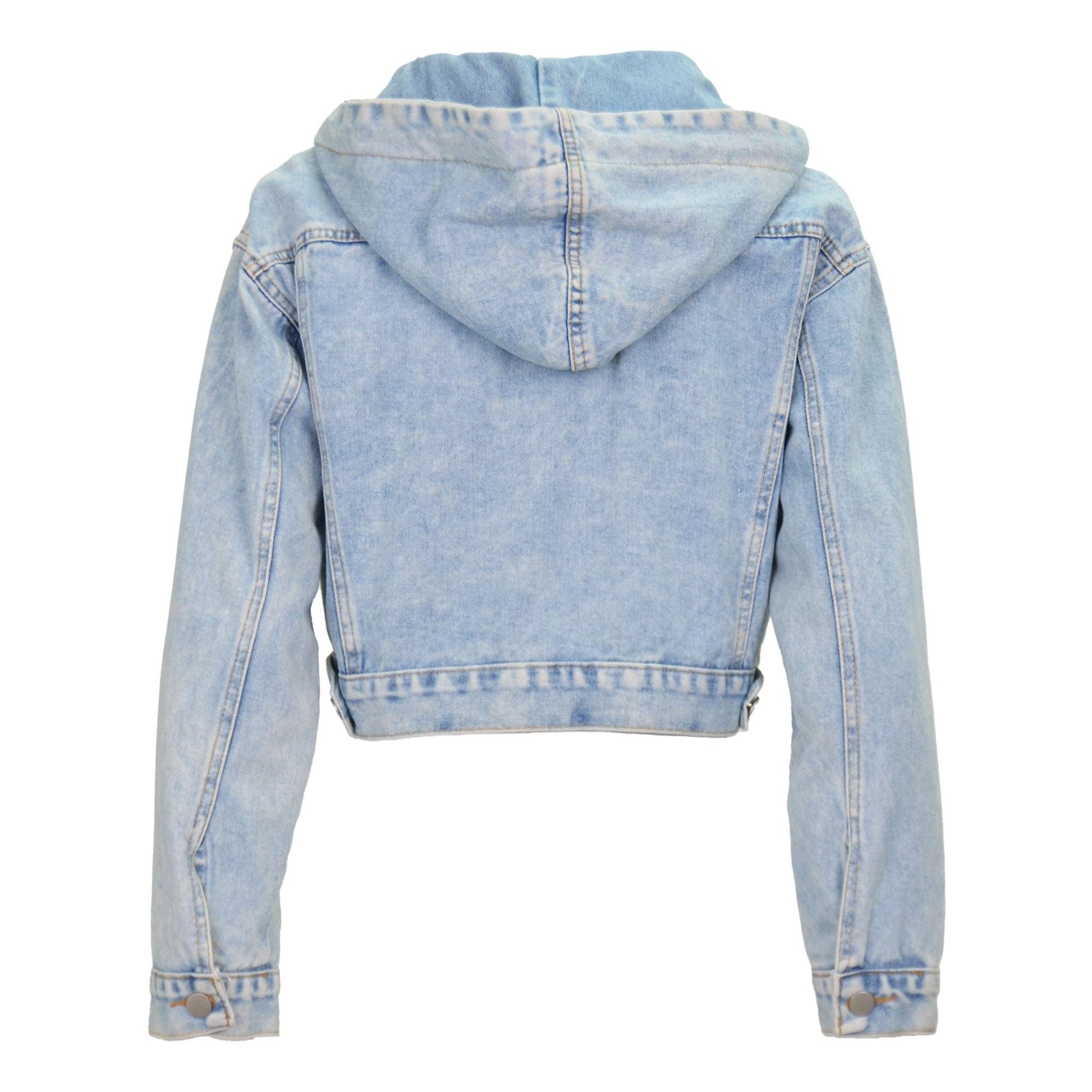 Hoodie Crop Denim Jacket