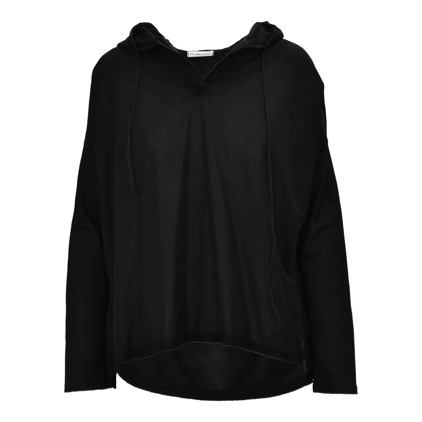 Cowl Back Long Sleeve Cover Up Hoodie Top