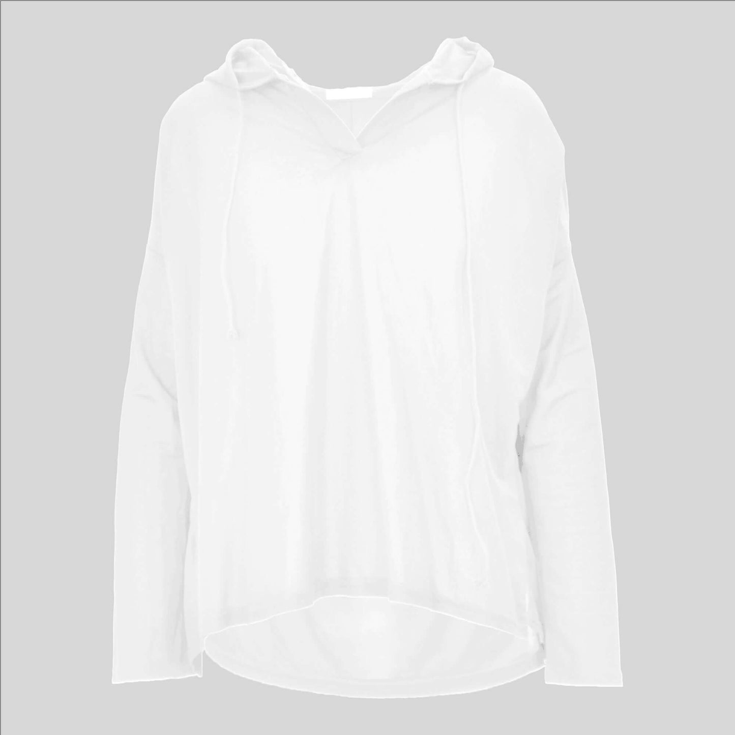 Cowl Back Long Sleeve Cover Up Hoodie Top