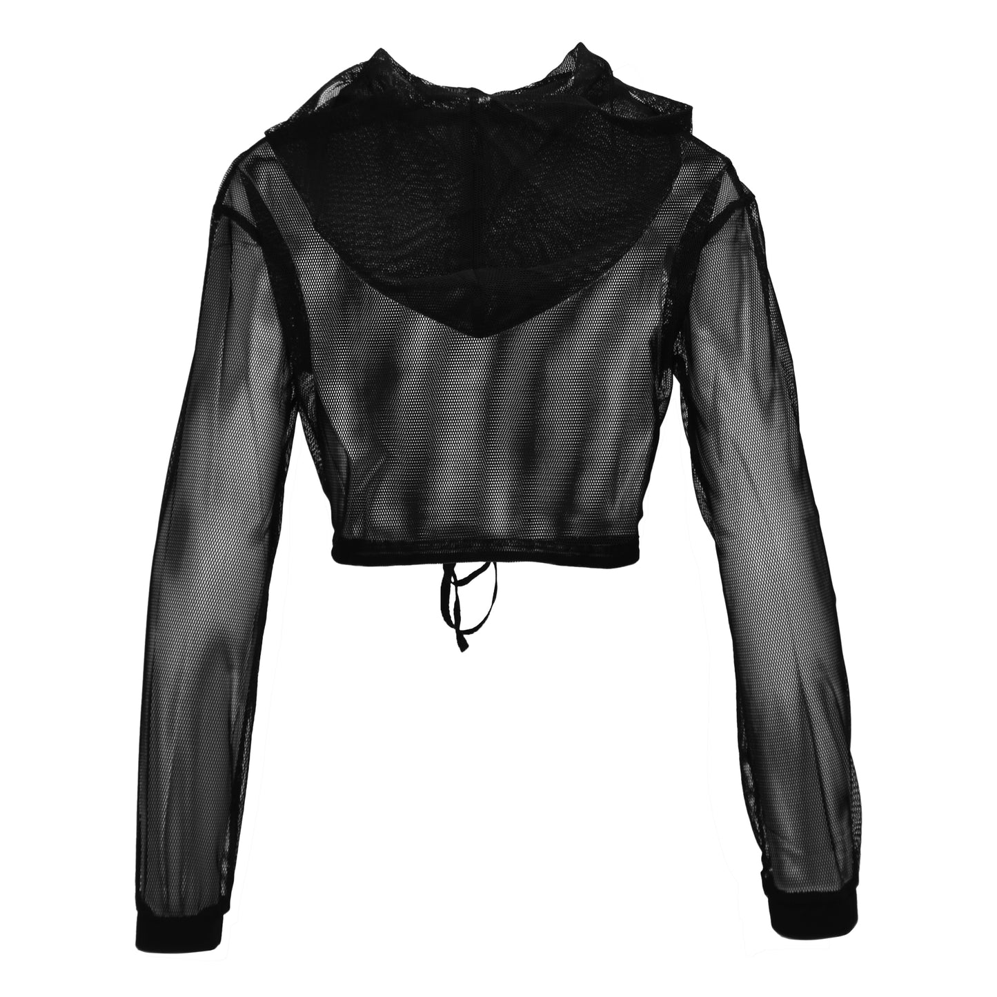 Mesh Crop Top Hoodies