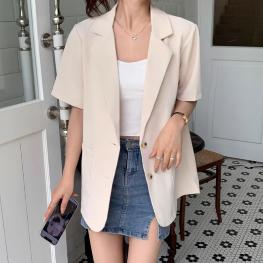 Short Sleeve Basic Jacket