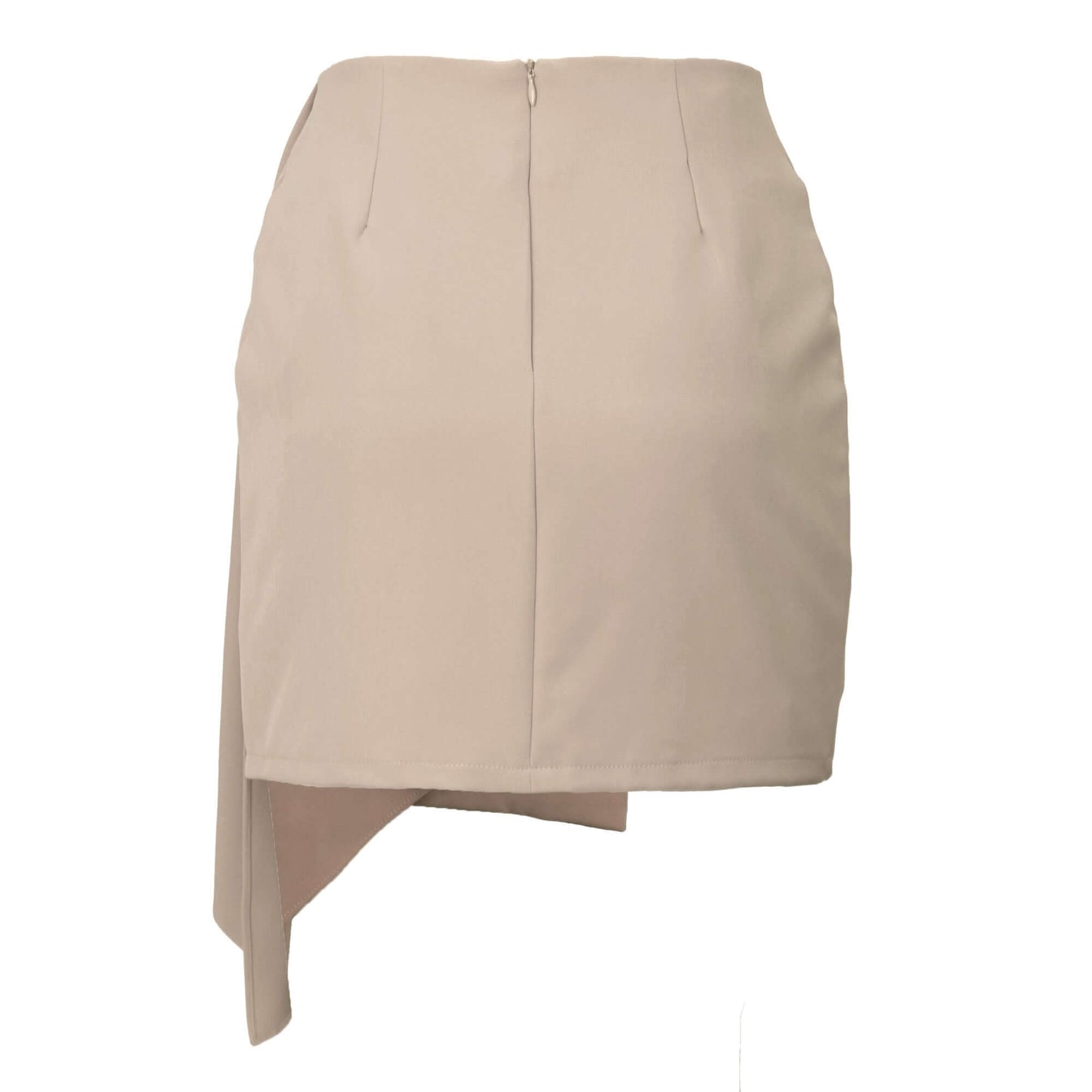 Diagnal Line Tulip Asymmetric Skirt