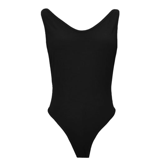 Stretchable Solid V-neck Bodysuit