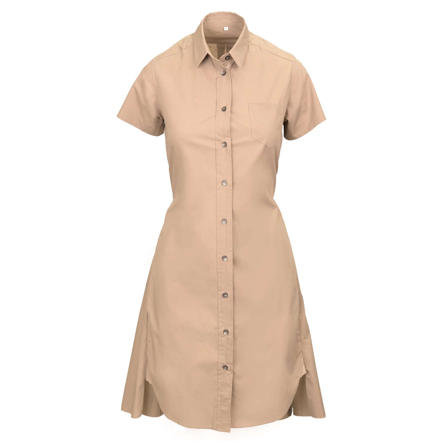 Backless Short Sleeve Shirts Dress