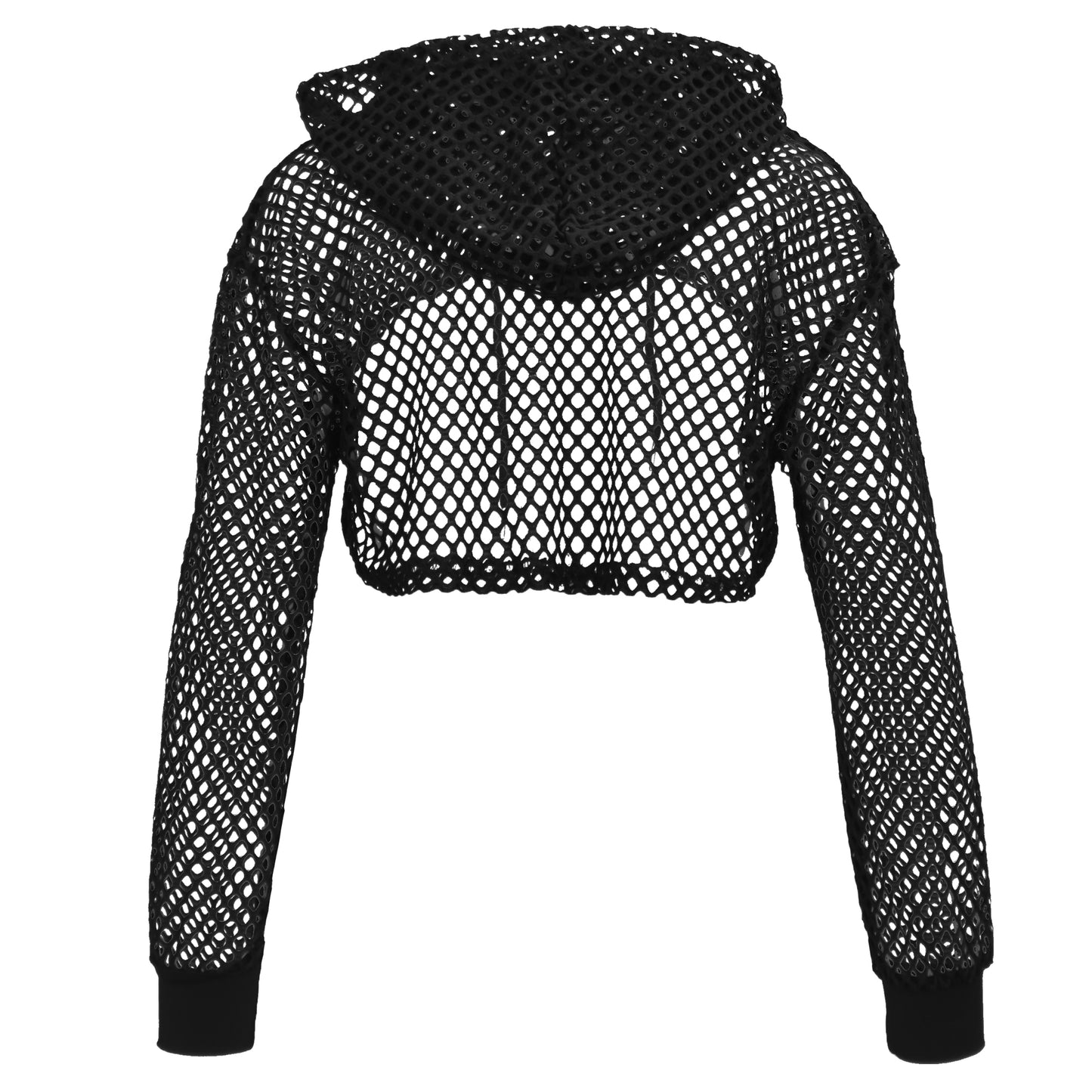 Hollow Out Long Sleeve Crop Top Hoodies