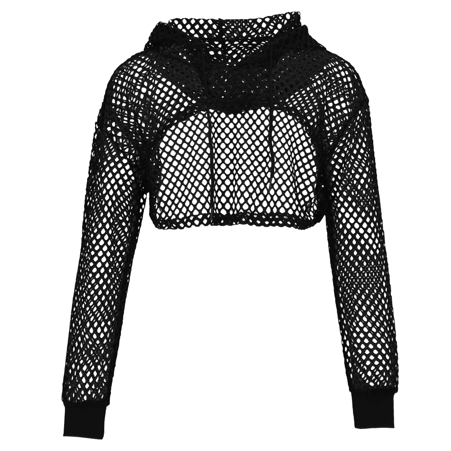 Hollow Out Long Sleeve Crop Top Hoodies