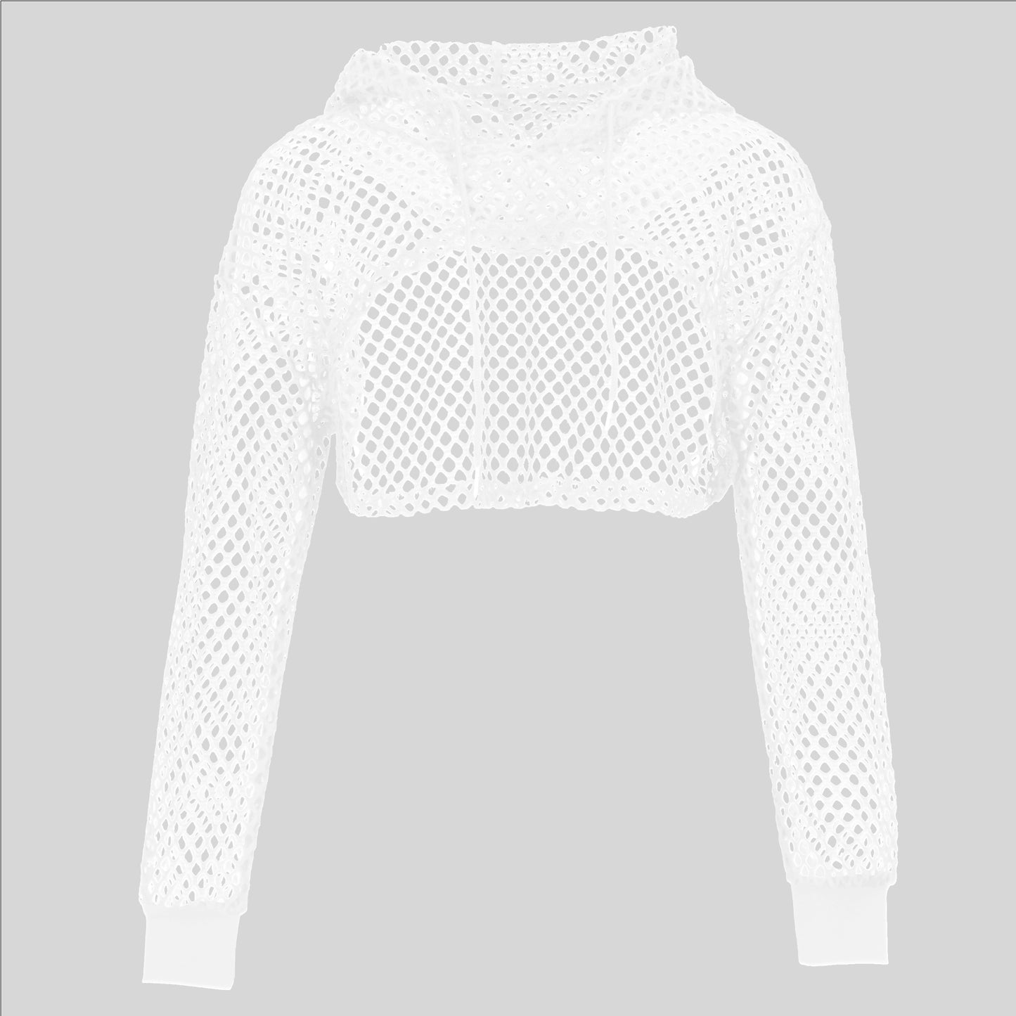 Hollow Out Long Sleeve Crop Top Hoodies