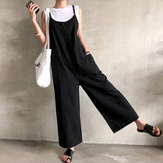 Round-neck Sleeveless Jumpsuit